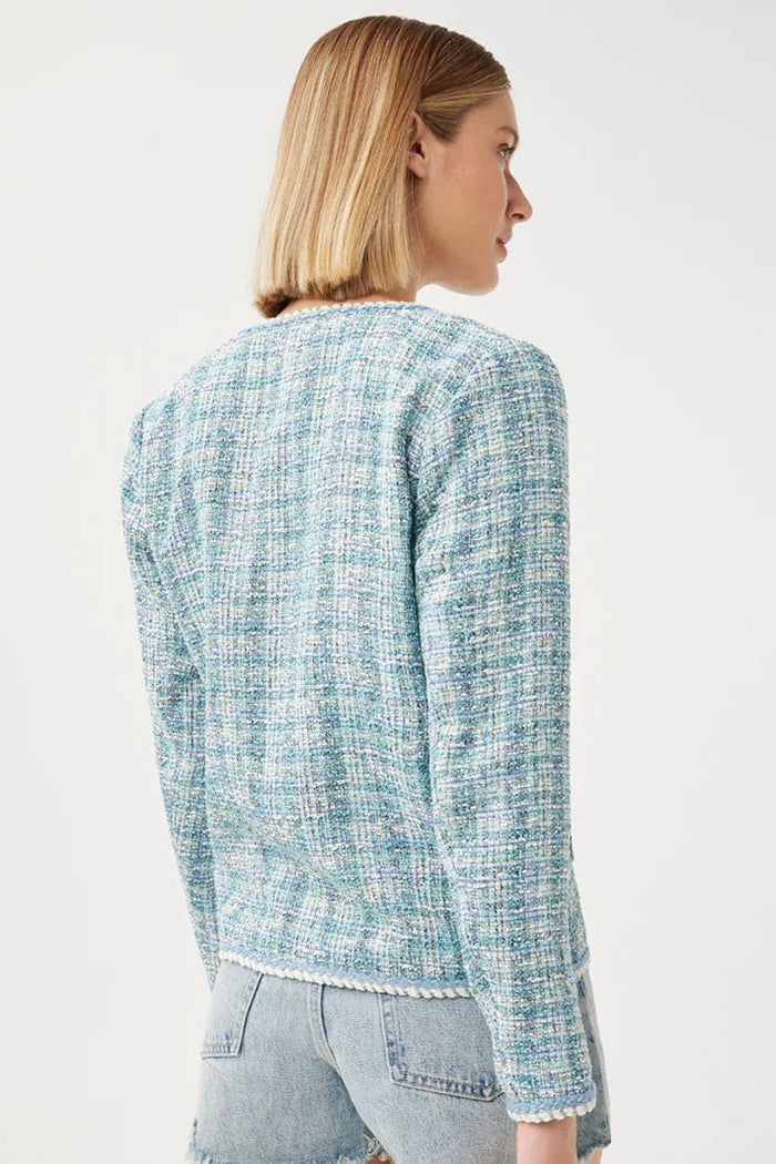Leo & Ugo Coco JE628 Sky Blue Tweed Jacket - Dotique