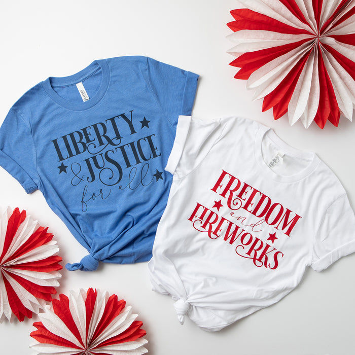 "Liberty & Justice For All" Patriotic July 4th T-Shirt