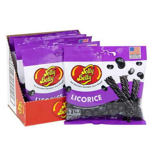 Licorice Jelly Belly Jelly Beans - 3.5oz Bags 12ct