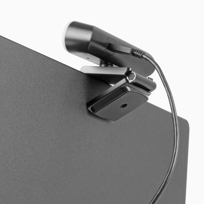 Aluratek Ultra 4K HD Ring Light Webcam Dual-Stereo Noise-Cancelling Mics back angle mount