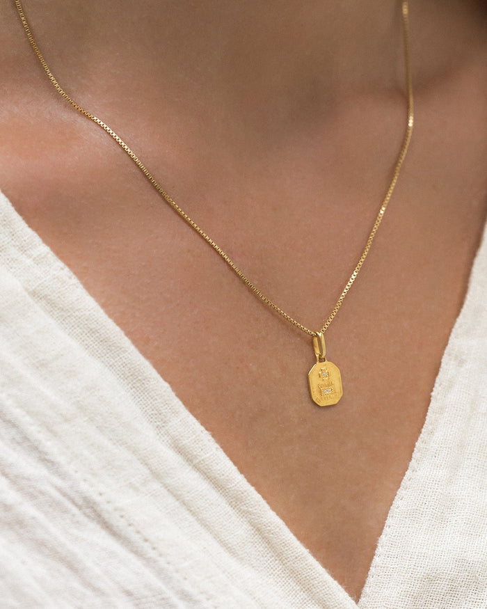 Leah Alexandra parisian jewelry antique inspired love token necklace qu'hier que demain