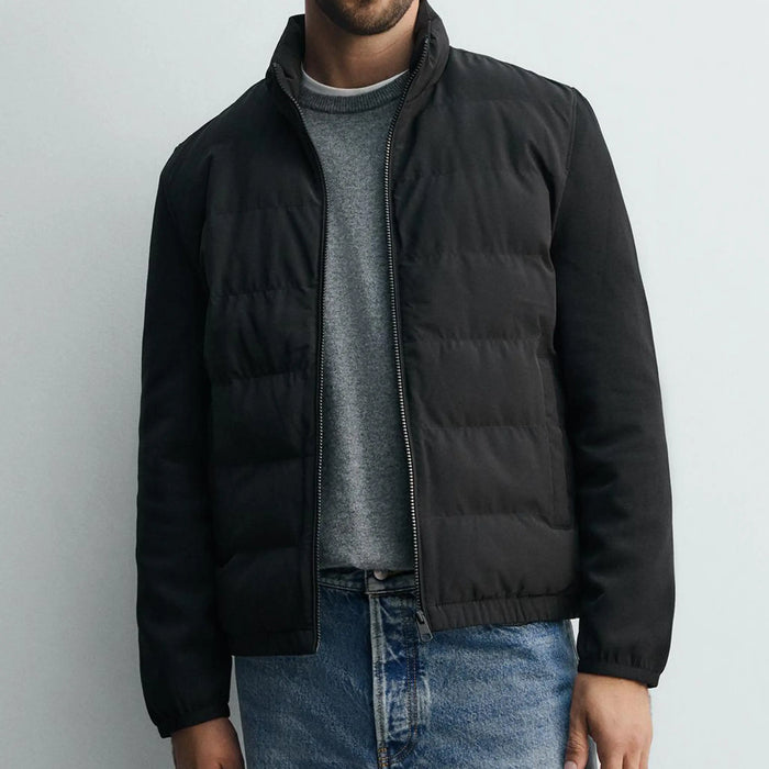 Men’s Black Puffer Jacket – Lightweight Warm Winter Jacket for men - Duazan