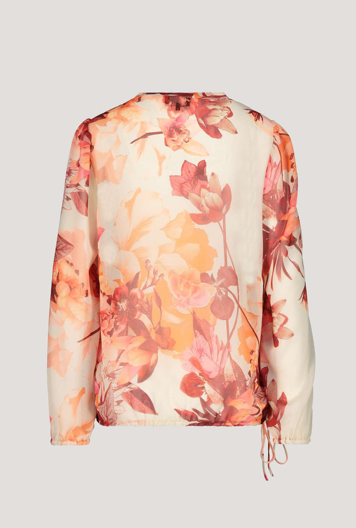 Monari 406102 Orange Pattern Thelma Blouse Back | Dotique