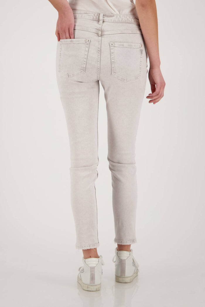 Monari 406230 Cashew Jeans with Rhinestones - Dotique
