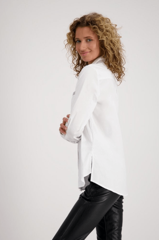 Monari 806104 White Blouse Front | Dotique
