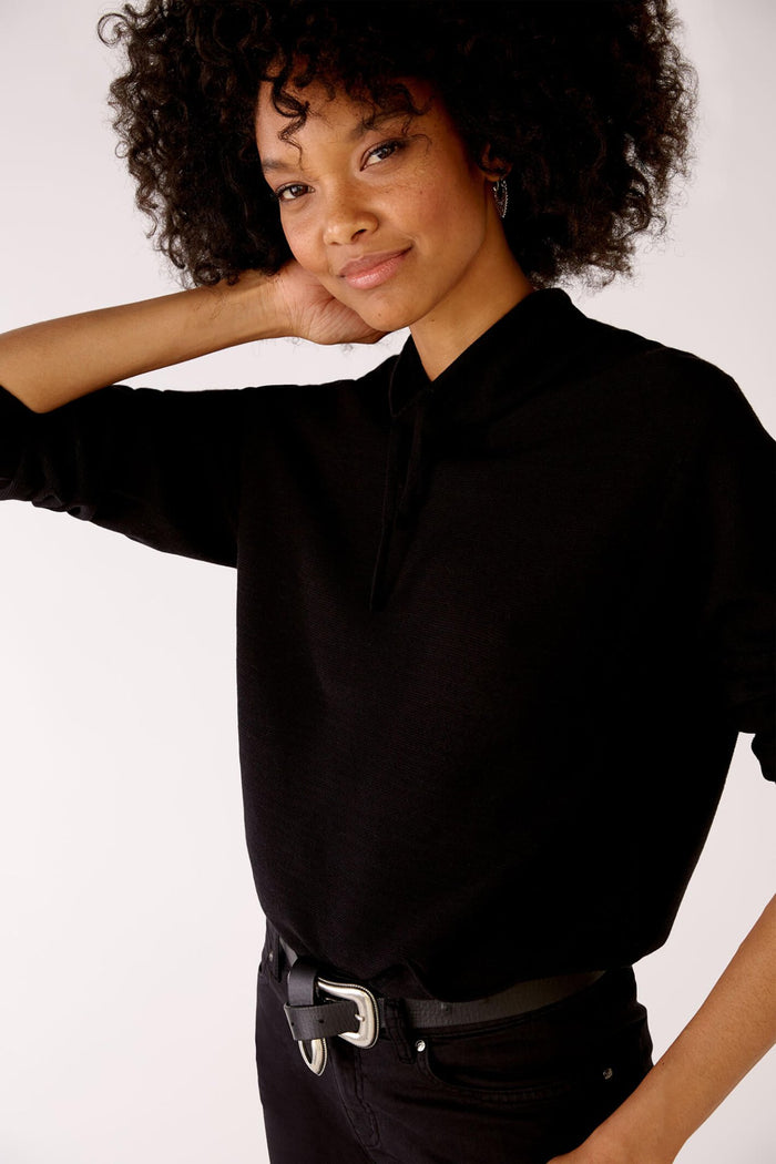 Oui 77984 Black Keiko Jumper - Dotique