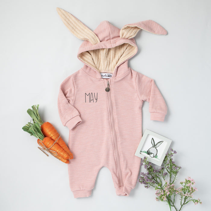 Personalized Embroidered Easter Romper with Bunny Ears