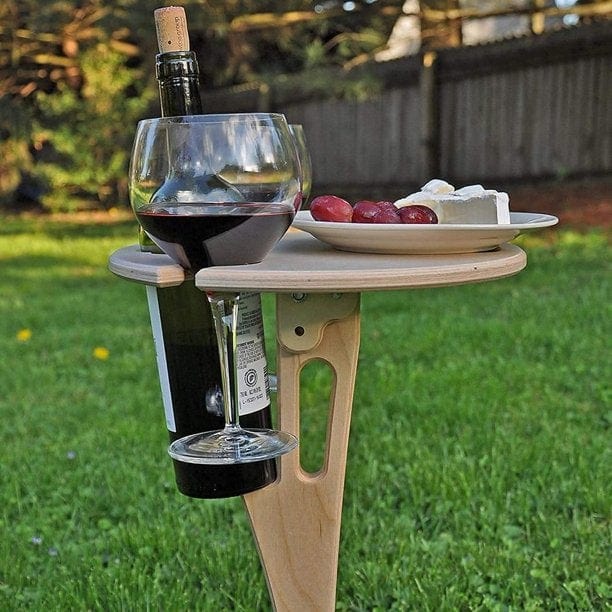 Gadget Gerbil Portable Outdoor Wine Wood Table