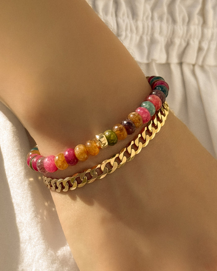 Rainbow Jade Gemstone Bracelet