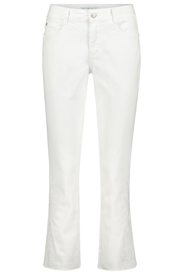 Red Button SRB4210 Kate Off White Embroidery Jeans - Dotique