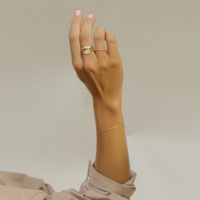 LEAH ALEXANDRA gold stacking rings