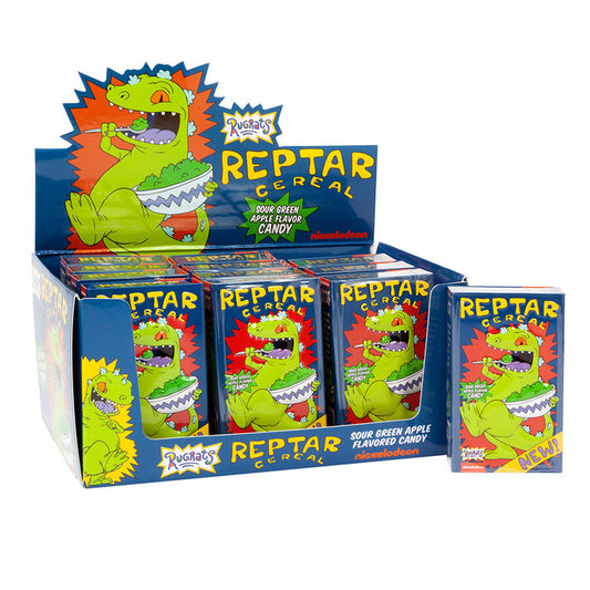 Reptar Cereal Sour Green Apple Candy Tins - 12 Count