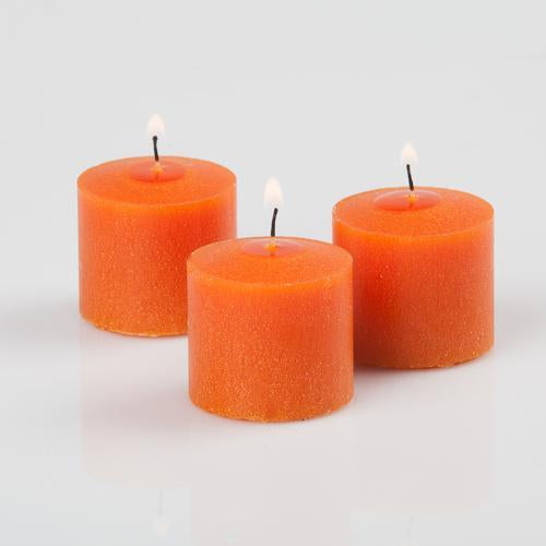richland votive candles orange citrus fruit scented 10 hour set of 72