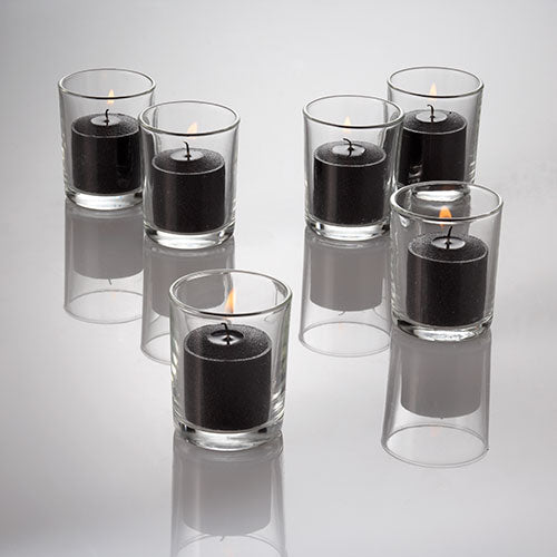 richland votive candles unscented black 10 hour set of 144