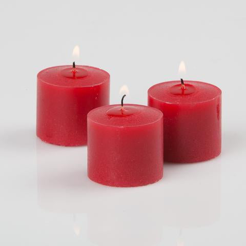 richland votive candles unscented red 10 hour set of 144