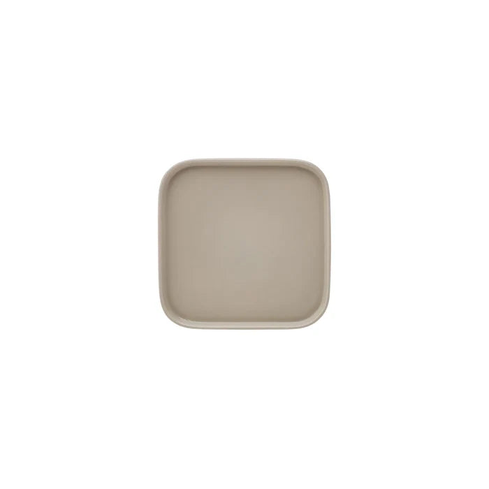 Service Petit Déjeuner Karaca Cubique en porcelaine pour 6 personnes, 35 pièces carrées/rectangulaires, gris