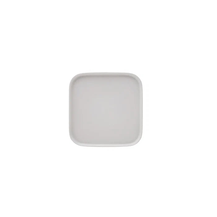 Service Petit Déjeuner Karaca Cubique en porcelaine pour 6 personnes, 35 pièces carrées/rectangulaires, gris