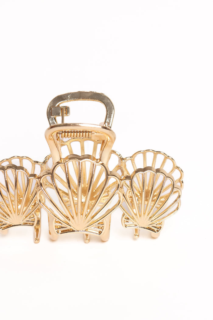 Petal and Pup USA ACCESSORIES Shelly Hair Clip - Gold One Size
