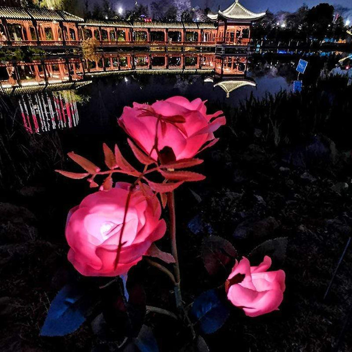 Gadget Gerbil Solar Powered Rose Lights (2 Pack)