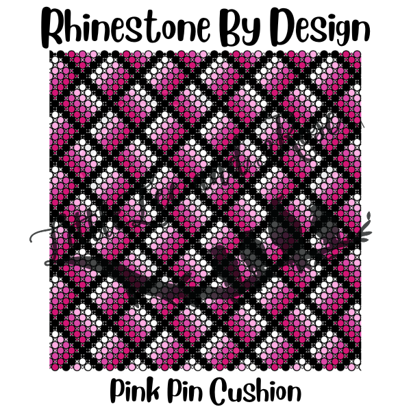Sublimation Print of Rhinestone by Design - Pink Pin Cushion (Resin)