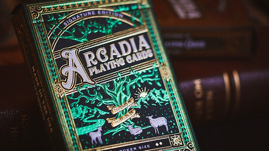 The Arcadia Signature Edition Playing Cards - Green Playing Cards by RarePlayingCards.com