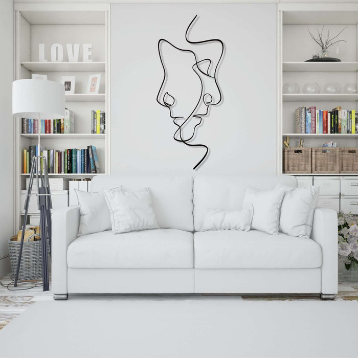 Two Faces Metal Wall Art - Decor available at Dekadron for $69.90