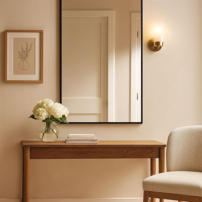 Urban Style Reflections Rectangular Mirror Black | 90cm