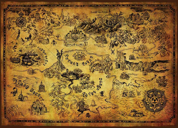 USAopoly The Legend of Zelda - “Hyrule Map” 1000 Piece Puzzle - Kryptonite Character Store