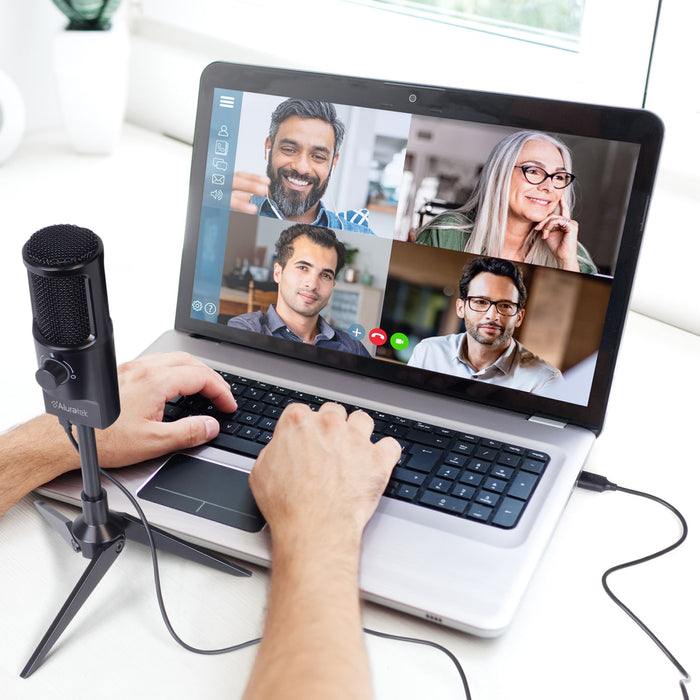 Aluratek USB Rocket Microphone lifestyle video conference