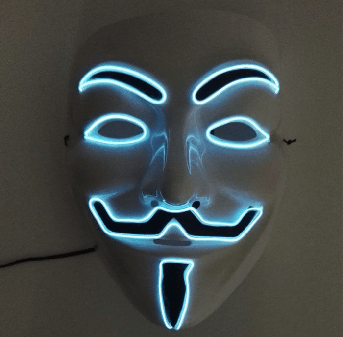 Gadget Gerbil White / B Vendetta LED Mask