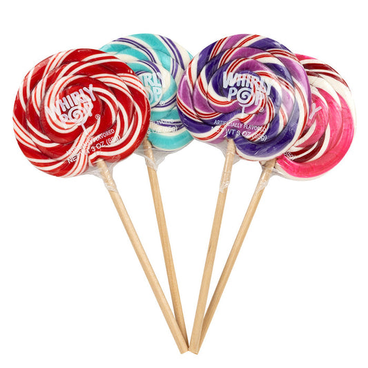 Whirly Pop Assorted Colors 4 Inch Lollipops - 48 Count