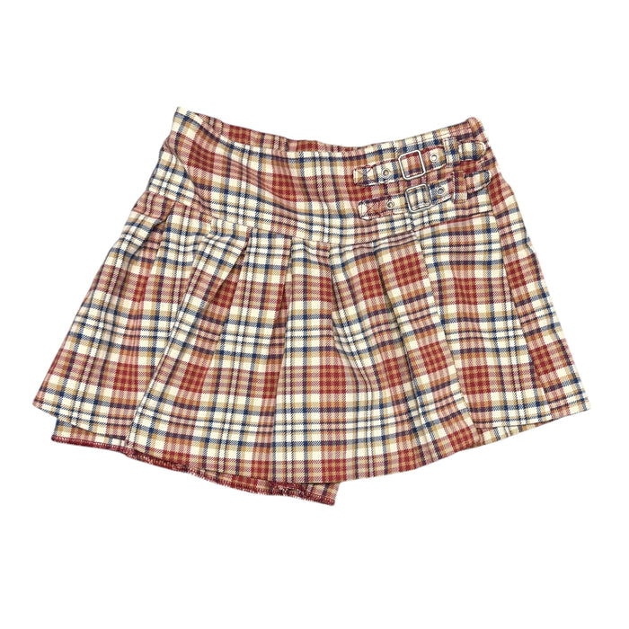 Zara | Red and Beige Plaid Skort | 4-5t